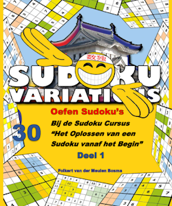 OSNL01: 30 oefen Sudoku puzzels bij Sudoku Beginnerscursus - Deel 1
