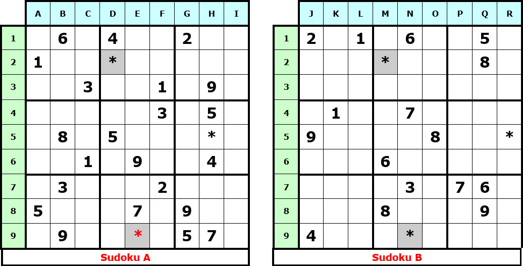 USVNL11 Sudoku Puzzel Variant Twee Afhankelijke Sudoku’s 01 Sudoku Variations