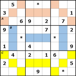 USVNL18 Uitdagende Sudoku Variatie met 3 extra groepen 03
