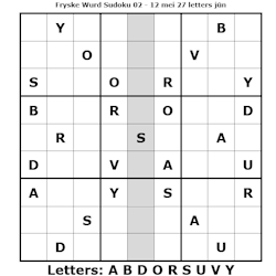 EBFR02 Sudoku Puzzel E-Boek: 50 Maklike Fryske Wurd Sudoku's – Diel 1 - Afbeelding 4