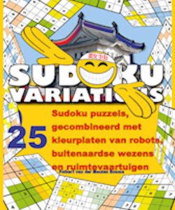 KBNL02 25 Sudoku's, gecombineerd met 25 fantasierijke kleurplaten